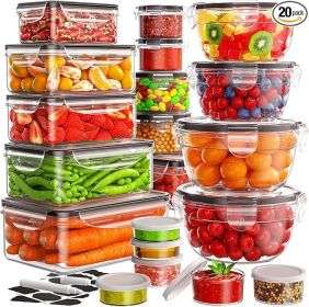40 PCS Food Storage Containers with Lids  Kitchen Storage