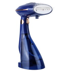 1Pc 1500W 2 In 1 Foldable Garment Steamer Handheld Fabric Wrinkle Remover With 168ML & 288ML Water Tanks For Flat Hanging Ironing (Color: Blue)
